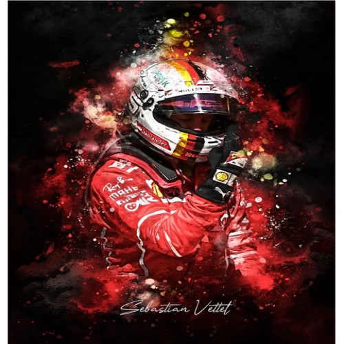 F1 Racing Royalty: Lewis Hamilton Legend Poster - Canvas Painting with Watercolor Aesthetic, Perfect Wall Art for a Stylish Living Room Home Decoration"