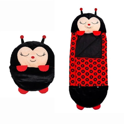 Children's Cartoon Sleeping Bags: Animal-Themed Sleep Sack with Plush Doll Pillow - A Fun and Cozy Birthday or Christmas Gift for Boys and Girls
