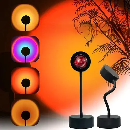 USB Sunset Lamp: Sunset Projector Mood Light for Living Room, Bedroom Night Light, Room Decor, Bar Atmosphere, and Photography Background