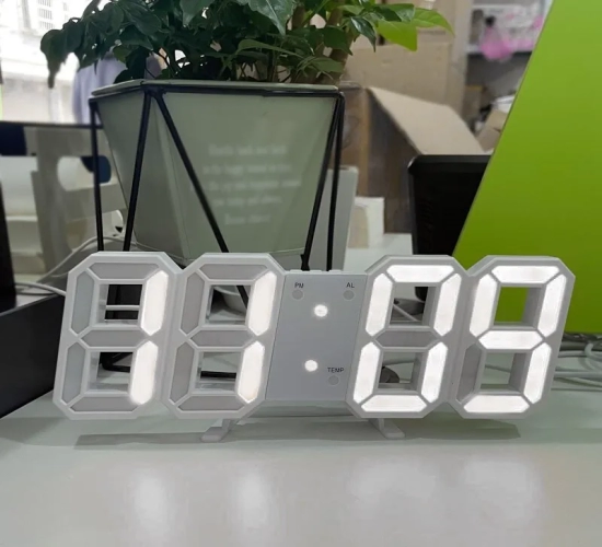 3D LED Digital Clock - Luminous Fashion Wall Clock with Multifunctional Creative Design, USB Plug-in Electronic Clock for Home Decoration"