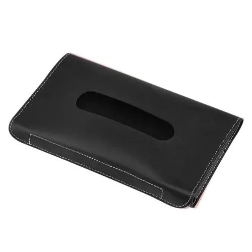 PU Leather Car Sun Visor Hanging Tissue Box Holder (23132.5cm) – A Stylish Auto Interior Storage and Decoration Accessory for Tissue Boxes"