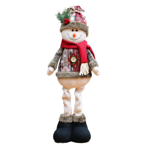 Christmas dolls, tree decor, New Year ornament, reindeer, snowman, Santa Claus standing dolls for festive decoration. Merry Christmas 2023!