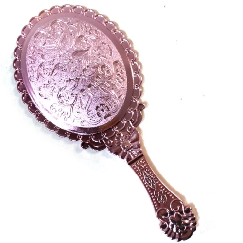 Vintage Carved Handheld Vanity Mirror - Perfect for Makeup, SPA, Salon, Cosmetic Compact Mirror with Handle for Women