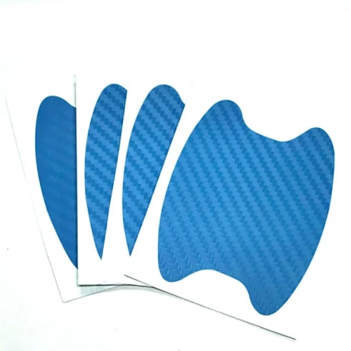 "Set of 4 Car Styling Mouldings Stickers - Carbon Fiber Design for Scratch-Resistant Cover, Auto Handle Protection Film