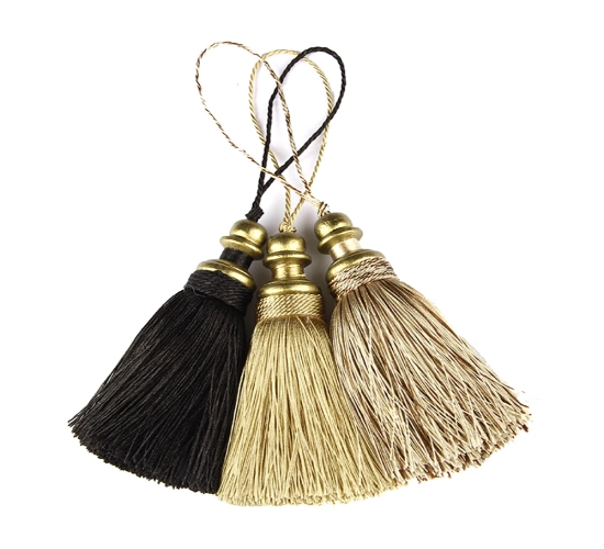 1Pc Hanging Rope Silk Tassels Fringe: Sewing for Keychain Straps, Jewelry, and DIY Curtain Embellishments - Versatile Tassel for Creative Accessories