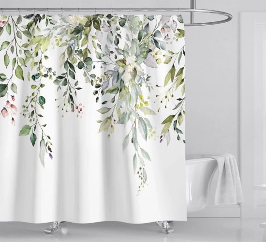 Enhance your bathroom decor with this 180*180CM Shower Curtain, complete with Hooks for easy installation.