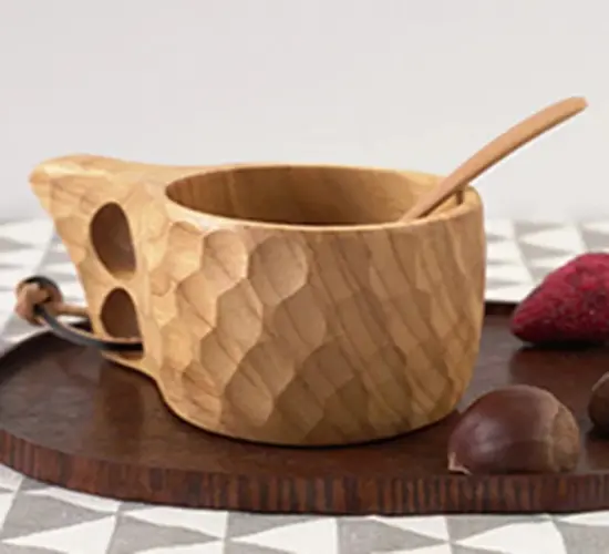 Chinese Handcrafted Portable Wooden Coffee Mug - Ideal for Tea, Milk, and Juice