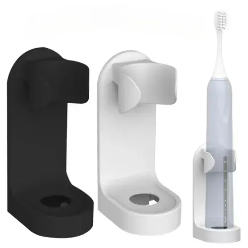 Popular wall-mounted toothbrush stand for electric brushes, space-saving bathroom organizer.