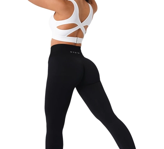 Seamless Comfort: High-Waisted Yoga Pants for Women - Soft Workout Tights, Ideal Gym Wear with a Solid and Stretchy Design