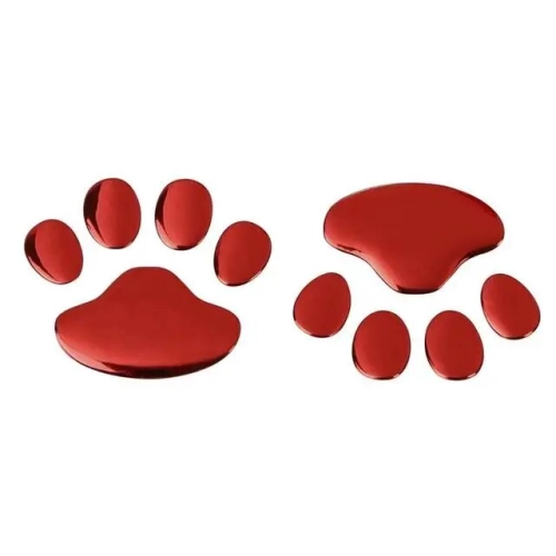 2PCS Cool 3D Animal Paw Car Stickers: Stylish Dog and Cat Footprint Design Decals for Your Auto Accessories