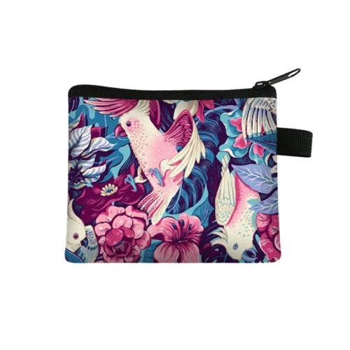 Floral Plaid Print Small Cosmetic Bag: A Versatile Pouch for Girls and Women, Ideal for Storing Sanitary Napkins, Coins, Money, Cards, Earphones, and Lipsticks.