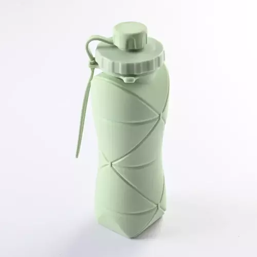 Portable 600ml Silicone Folding Water Bottle - Ideal for Sports, Outdoor Activities, Travel, Running, Riding, Camping, Hiking - Compact and Convenient Kettle