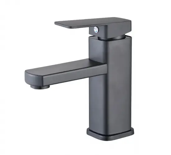 Bathroom Sink Faucets with Black/Chrome Finish, Hot and Cold Mixer, Deck Mounted for Vanity, Bathroom, and Kitchen