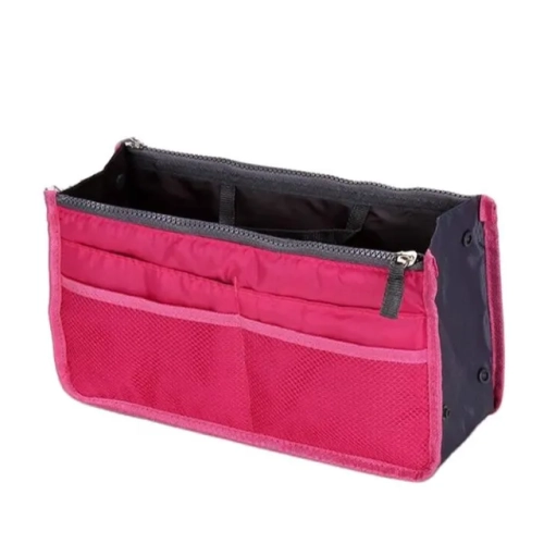 Nylon Travel Insert Organizer Bag for Women: A cost-effective and practical solution to keep your handbag or purse organized. This large liner is perfect for storing makeup and cosmetic essentials in a tote bag.
