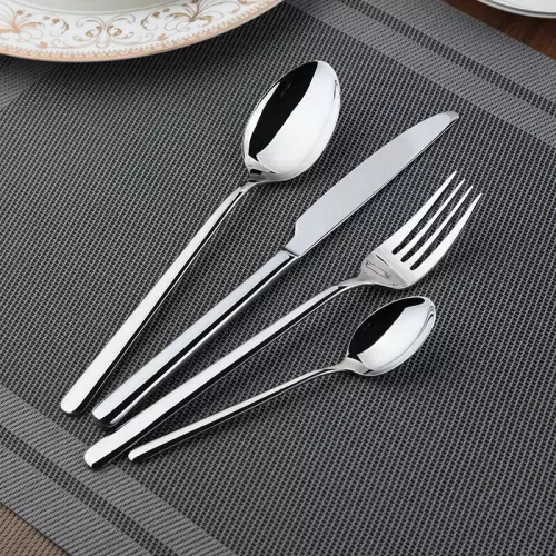 Cozy Zone Dinnerware Set - 24 Pieces Stainless Steel Cutlery Set, Classic Western Tableware Including Knives, Forks, Perfect for Restaurant Dining