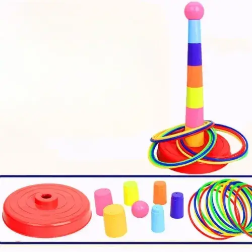 Interactive Circle Toss Game: Stacked Ferrule Toys for Indoor and Outdoor Fun - Perfect Parent-Child Early Education Gift