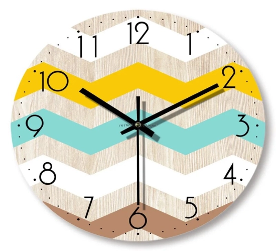 Vintage Wood Grain Wall Clocks - Silent and Creative Living Room Decoration, Modern Home and Kitchen Wall Decor Clocks