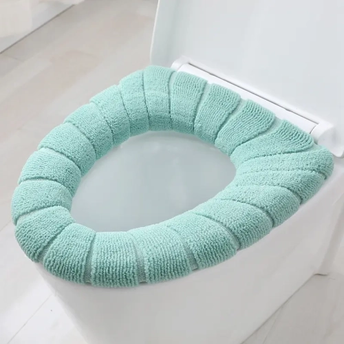 Universal Toilet Seat Cover Set with Mat and Fleece Pad - 2 Pieces for All Seasons