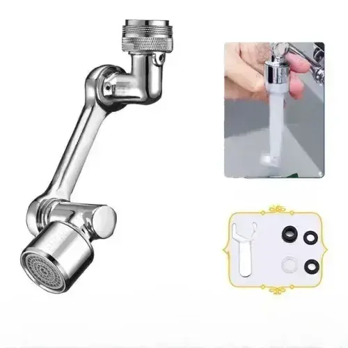 "Black Metal Steel Faucet Extender Aerator Bubbler Nozzle: 1080° Universal Rotation Water Sprayer Head for Kitchen Tap"