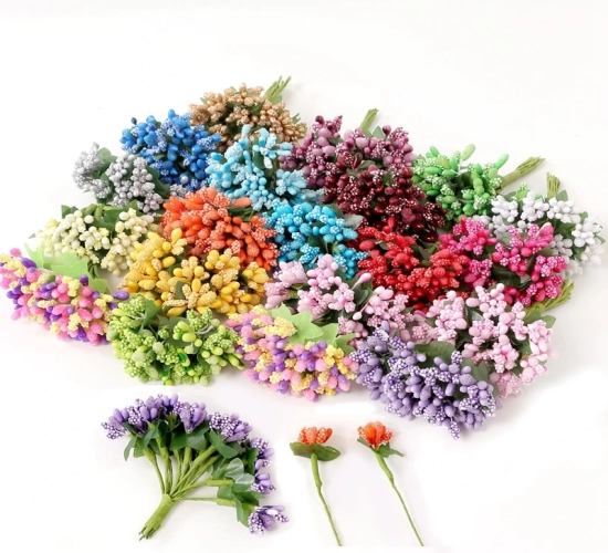 Stamens Artificial Flowers: Ideal for Wedding, Party Decoration, DIY Projects, Scrapbooking, Garlands, Crafts, and Gift-Making - Available in Sets of 12, 36, 72, or 144Pcs