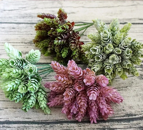 Pine Cone and Pineapple Grass Bundle: Artificial Plants for DIY Home Vase Decorations, Featuring Fake Plastic Flower Pompons