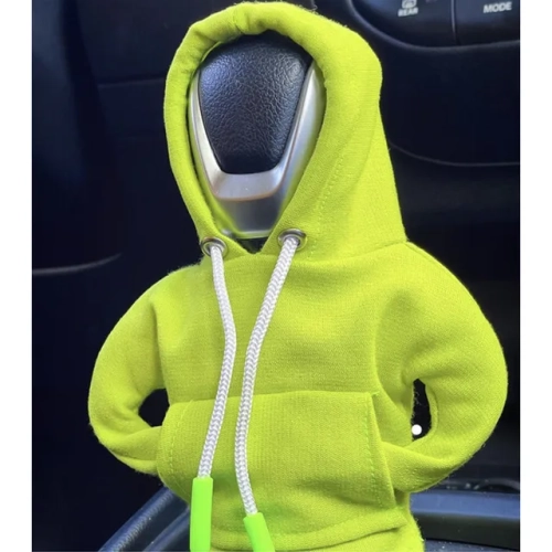 "Universal Gear Shift Hoodie Cover - Adds Decoration to Manual or Automatic Car Shift Levers, Interior Decor Upgrade"