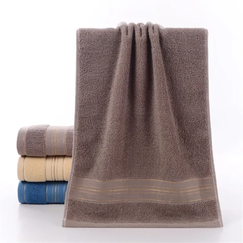 Ultra-Absorbent Cotton Towel for Adults and Children - Thickened Material, Skin-Friendly, Solid Color Design