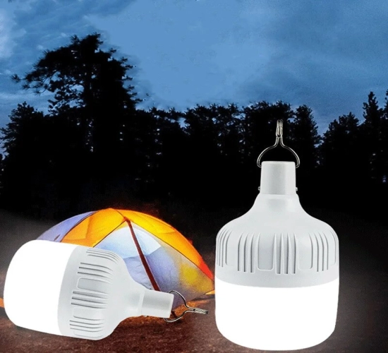 USB Rechargeable LED Emergency Lantern: Portable Outdoor Lamp for House, BBQ, Camping. Also Functions as a Battery-Powered Emergency Bulb