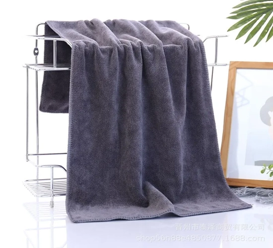 Thickened Microfiber Towel for Bath and Hair Drying - Soft and Absorbent, Suitable for Household Use, Car Cleaning, Sports, and Ideal for Barber and Beauty Salons.