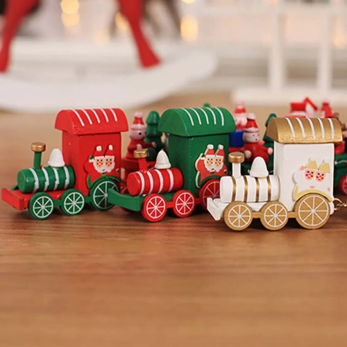 Wooden Christmas Train Ornament: A Charming Kids' Gift and Festive Decoration for Merry Christmas at Home, Perfect for 2023 Xmas Tree and New Year Noel"
