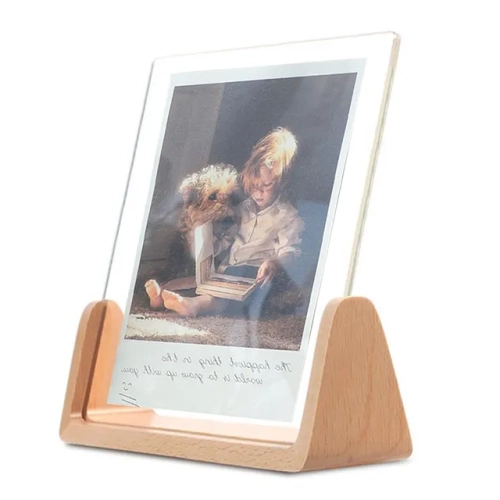 Wooden Nordic Photo Frame: Elegant Photo Frame for Wedding Pictures, Desktop Office Decor, and Cherished Photos.
