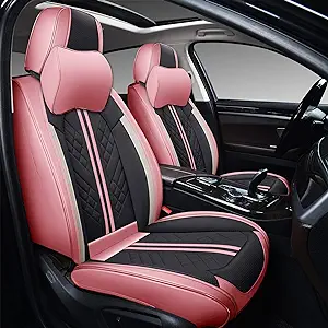 Deluxe Full Coverage Faux Leather Car Seat Cover - Anti-Slip and Universally Fits Sedans, SUVs, and Pick-up Trucks
