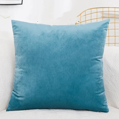 Velvet Cushion Cover in Solid Candy Colors: Sofa and Office Waist Back Cover for Home Decor - Decorative Pillowcase for Stylish Decoration