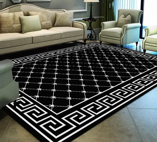Modern Simple Household Mat: Soft Luxury Carpets for the Living Room, Non-slip Bedroom Mat for Luxury Decoration. Tapetes Area Rug measuring 120x160cm.