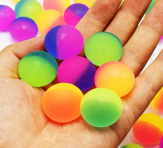 10Pcs 25mm Outdoor Bounce Ball Game - Kids' Party Toys, Birthday Gifts, Pinata Fillers, perfect for Halloween, Christmas, and Carnival Party Gifts.