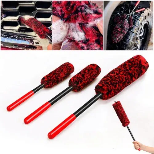 Wheel Woolies Plush Alloy Wheel Cleaning Brush for Auto and Motorcycle Maintenance. Detailing Brushes for Care and Cleaning.