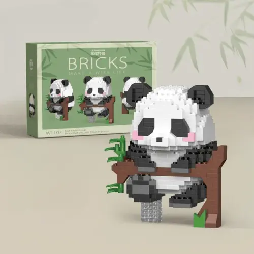 Panda Series Micro Particle Building Block Set - Creative and Cute Animals DIY Assembled Bricks Toys for Children, Perfect Christmas Gift