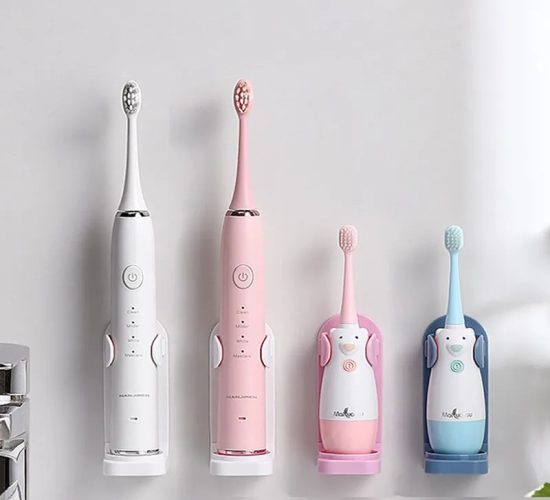 Electric Toothbrush Holder with Silicone Non-Slip Base: Wall-Mounted Rack to Accommodate 99% of Toothbrush Models