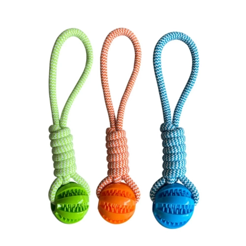 Interactive Treat Rope Rubber Leaking Balls for Small and Medium Dogs: Chewing, Bite Resistant, Pet Tooth Cleaning Dog Toys
