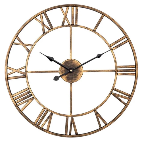 3D Wall Clock: Modern, Roman numerals, retro design, accurate, silent, Nordic hanging ornament for living room decoration.