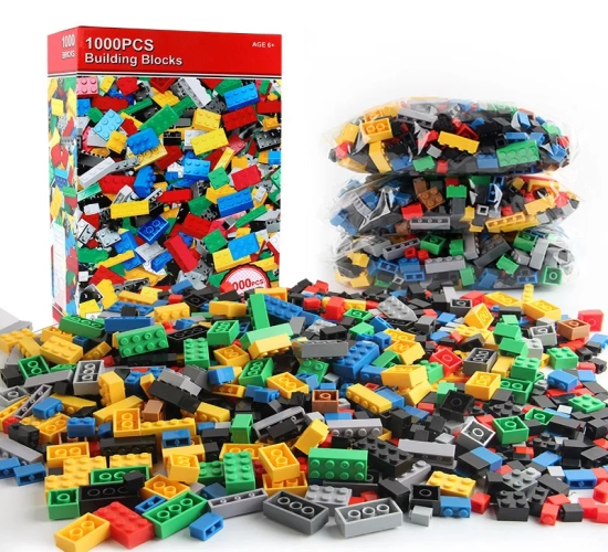 1000-Piece DIY Building Blocks Bulk Set: Urban Classic Design. Assembled Birthday Gift, Children's Educational Toys.