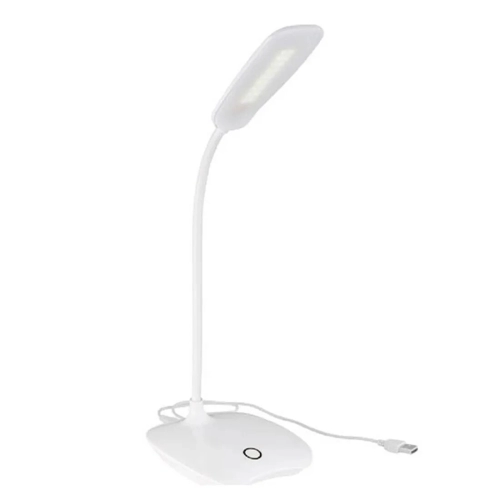 Foldable LED Desk Lamp Dimmable Touch Control, USB Powered, 6000K White Light, Portable Night Light for Table