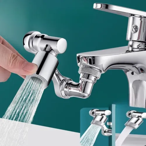 "1080° Universal Rotation Faucet Extender: Sprayer Head with Kitchen Robot Arm Extension, Mixer Aerator Bubbler for Water Tap Nozzle."