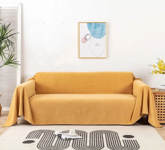 Multipurpose Waterproof Sofa Blanket - Solid Color Furniture