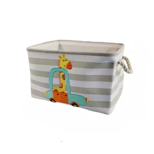 "Whimsical Dino Delight: Foldable Toy Storage Basket for Baby Essentials, Picnics, and Organizing Cute Cartoon Animal-Inspired Dirty Clothes"
