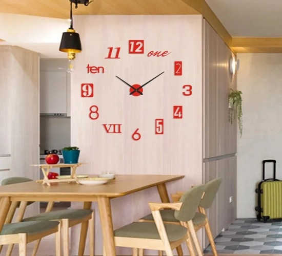 2022 New 3D Roman Numeral Acrylic Mirror Wall Clock Sticker - Fashionable DIY Quartz Clocks Watch for Home Decoration, Perfect for Living Room Decor