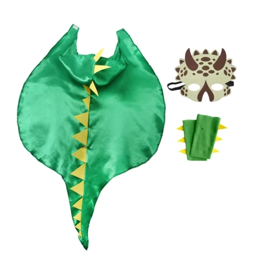 Dino cape for kids! Perfect dragon dress-up for Halloween and birthdays.