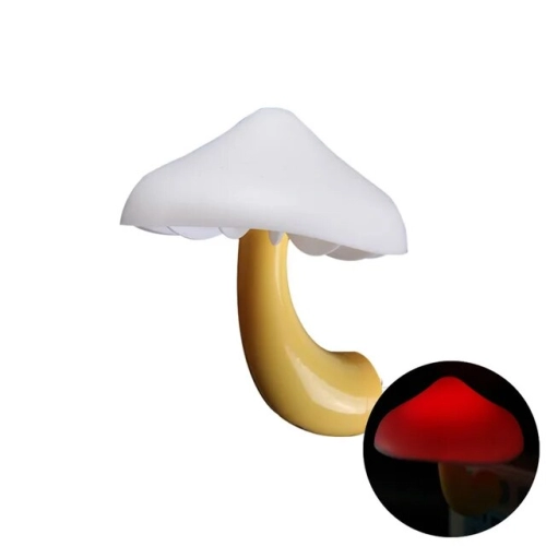 Mushroom-Shaped LED Night Lights Automatic Sensor for Toilet and Bedroom Decor, Wall Lamps with Light-Control Sensor