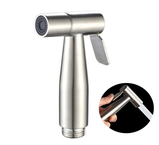 "Stainless Steel Toilet Sprayer Gun: Hand Bidet Faucet for Bathroom, Self-Cleaning Shower Head, and Fixture"