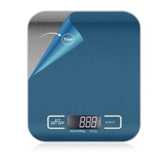 10kg Kitchen Scales: Stainless Steel Weighing Scale for Food, Diet, Postal, Balance Measuring - LCD Precision Electronic Display